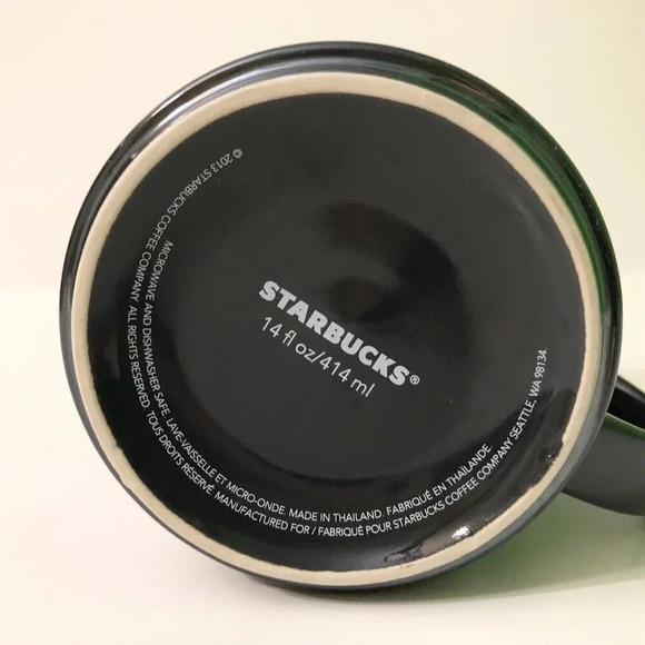 2013 Starbucks Gun Metal Gray Metallic Mug  14 oz Coffee Cup - Picture 10 of 10